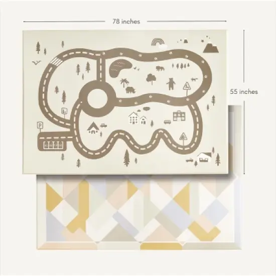 Tiny Land&reg; Double-Sided Baby Playmat Urban Zoo Adventure image {7}