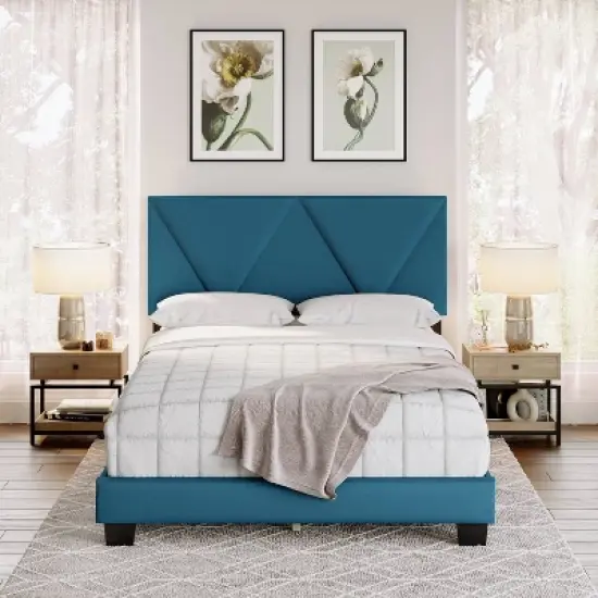 Vector Linen Upholstered Platform Bed Frame - Boyd Sleep Eco Dream image {6}