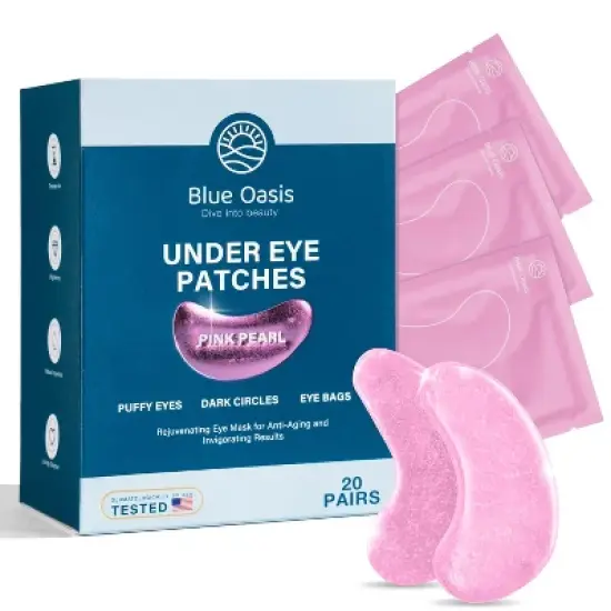 Under Eye Patches for Puffy Eyes and Dark Circles &ndash; Under Eye Masks Patch for Puffiness, 20 Pairs Brightening Under Eye Mask Patches for Puffy Eyes image {9}
