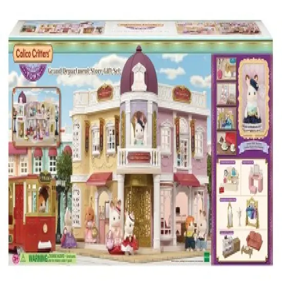 Calico Critters Town Series Grand Department Store Gift Set, Fashion Dollhouse Playset with Figure, Shops and Accessories image {6}