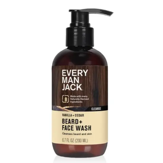 Every Man Jack Beard and Face Wash - Vanilla + Cedar - 6.7 fl oz image {1}