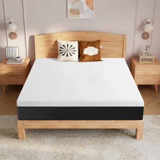 2 Inch Blue Dual Layer Different Density Invertible Mattress Topper image {9}