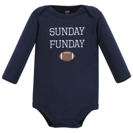 Hudson Baby Unisex Baby Cotton Long-Sleeve Bodysuits, Sports Stripes image {2}
