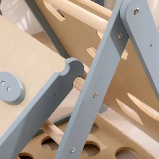 Funphix Pikler Climbing Set: Foldable Triangle and Slide Board image {3}