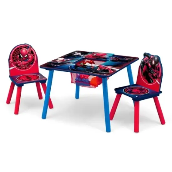 Delta Children Spider-Man Kids' Table and Chair Set with Storage (2 Chairs Included) - Greenguard Gold Certified - 3ct image {2}