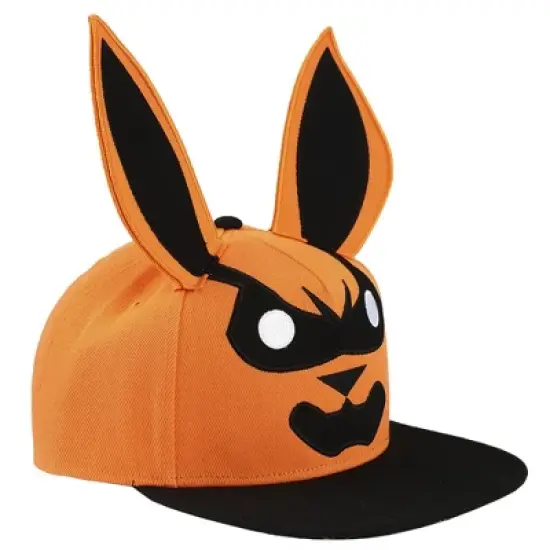 Naruto Cosplay Kurama Orange & Black Snapback Hat For Men image {2}
