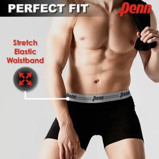 Penn Mens Boxer Performance Briefs Breathable Underwear for Men Value 6 Pack Active Performance Mens Underwear image {3}