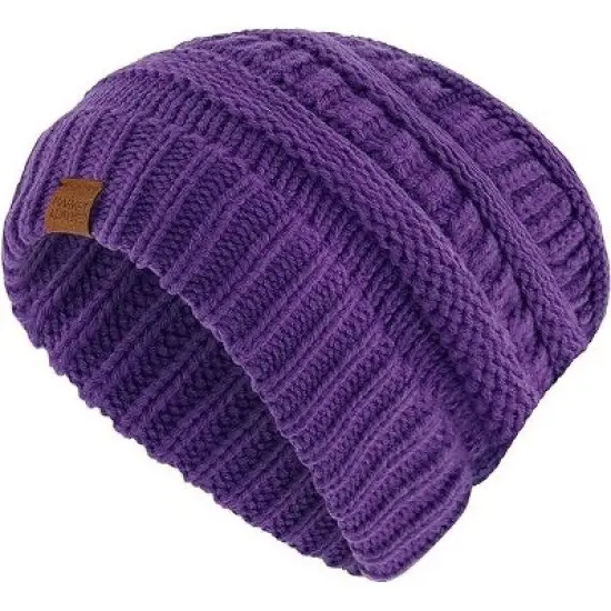 Market & Layne Women Chunky Knit Beanie Hat, Women Winter Hat image {7}