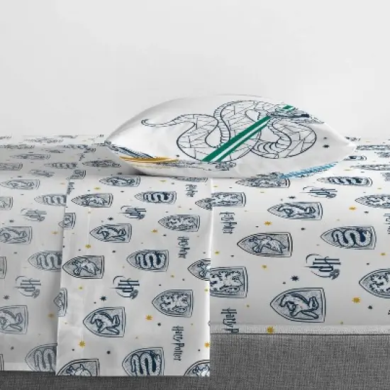 Twin Harry Potter Kids' Bed in a Bag Gray: Comforter Set with Pillowcase & Sheets, Microfiber, Teen & Kids Bedding image {1}