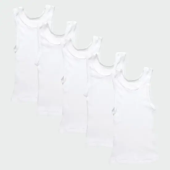 Hanes Toddler Boys' 5pk Tank Top - White image {5}