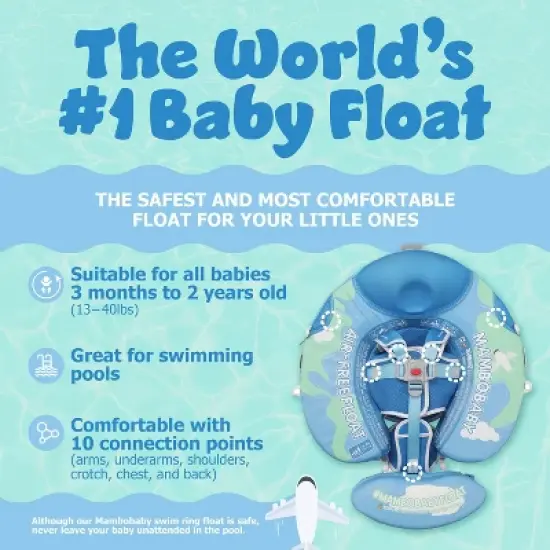 Mambobaby Sunny Navigator Baby Pool Float with Canopy image {1}