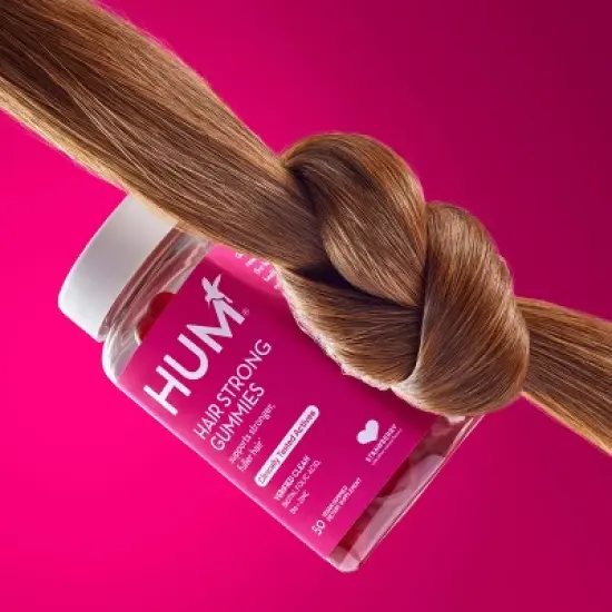 HUM Nutrition Clinically Tested for Growth, Fuller Hair - PABA, Fo-Ti, Zinc, Biotin and Folate Hair Strong Gummies - 50 ct image {2}