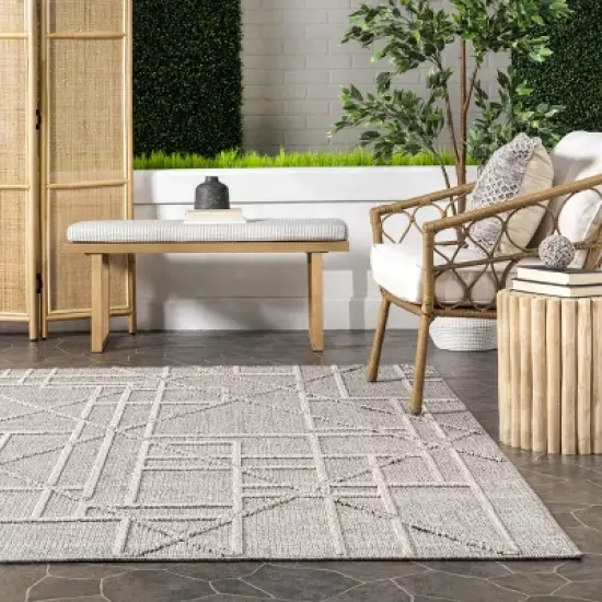 nuLOOM Crissy Contemporary High-Low Indoor/Outdoor Area Rug image {7}