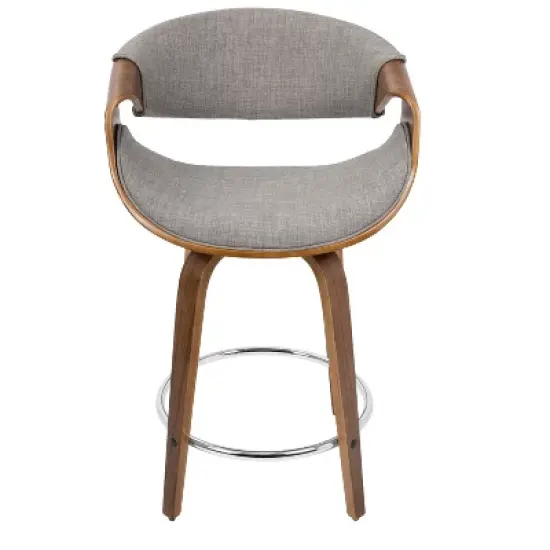 Set of 2 Curvini Mid-Century Modern Counter Height Barstools - LumiSource image {6}