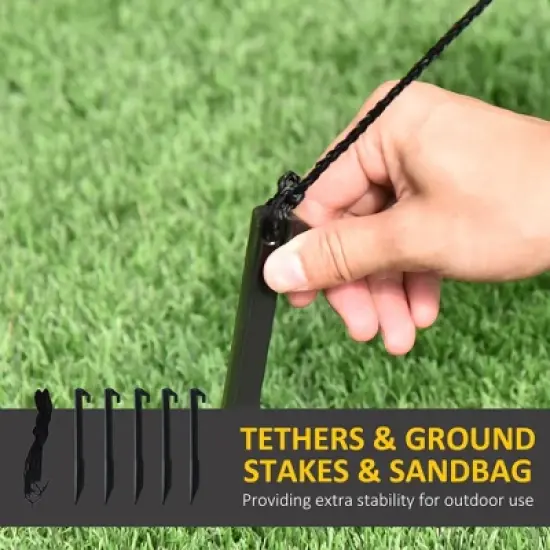 7' Halloween Inflatable Outdoor Decoration Reaper Ghost Pumpkin, Blow Up LED Yard Decor for Garden, Lawn, Party, Holiday, Waterproof image {6}