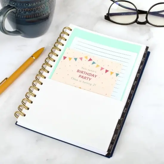 Mead 2025-2026 8.5"x6.375" Basic Small Navy Blue Planner image {4}