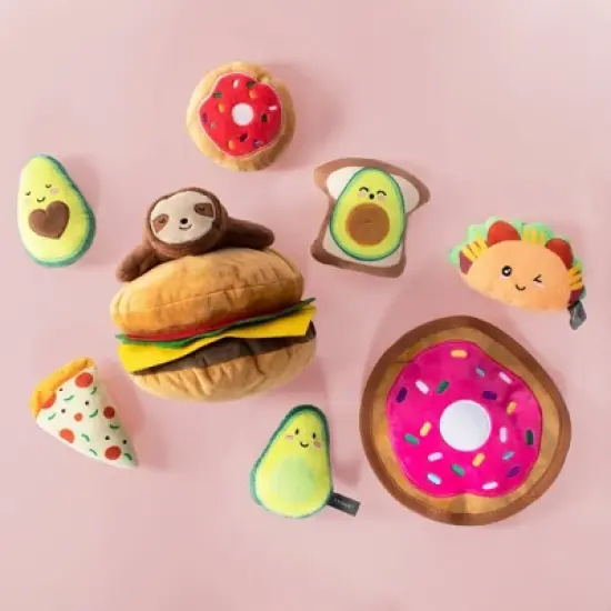 PetShop by Fringe Studio Sloth on a Hamburger Dog Toy image {2}