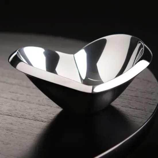Nambe Amore Mini Alloy Heart Bowl, Silver,4.5" L x 3" H image {1}