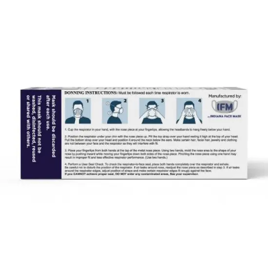 ICU Health N95 Respirator Mask - White - 10ct image {4}