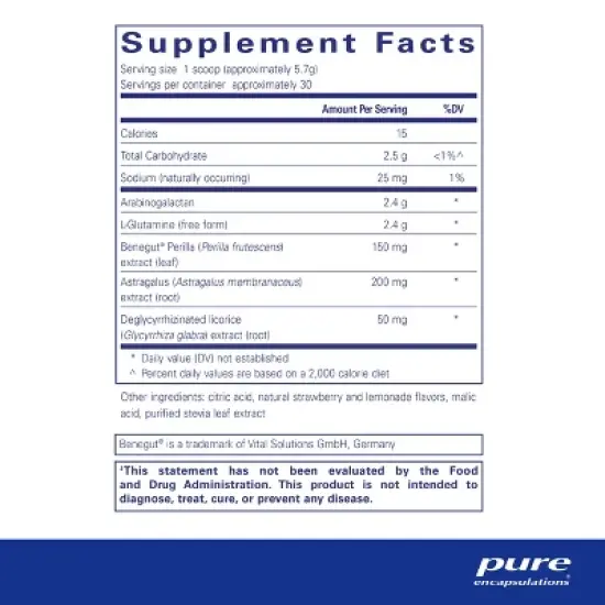 Pure Encapsulations Epi-Integrity Powder - Supports Healthy Mucosal Immune Responses to Promote G.I. Integrity - 6 Ounces image {1}