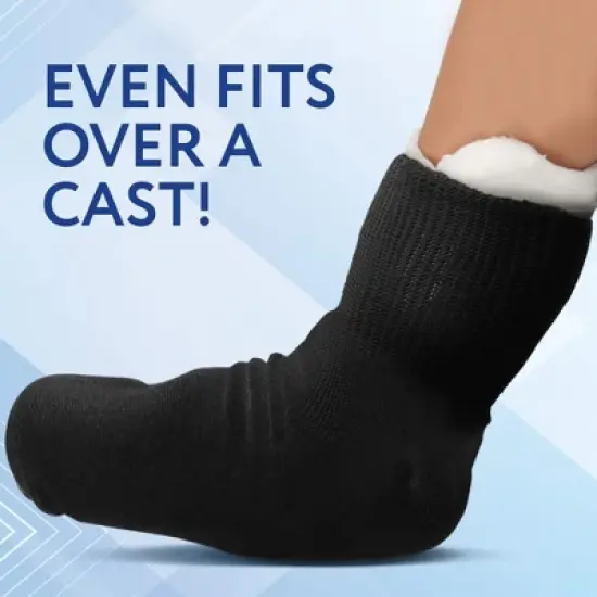 Impresa Extra Wide Socks for Men and Women - 2 Pairs - Ideal for Lymphedema, Swollen Feet, Legs, and Calves image {6}