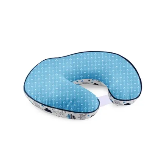 Bacati - 3 pc Woodlands Aqua/Navy/Gray Boys Hugster Feeding & Infant Support Nursing Pillow image {6}