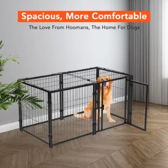Large Dog Crate,48" L x 24" H,Metal Dog Crate, Dog Kennel, Large Dog Kennel for Small Medium Large Dogs, Puppy Dog Playpen, Pet Cage, Pet Playpen image {5}