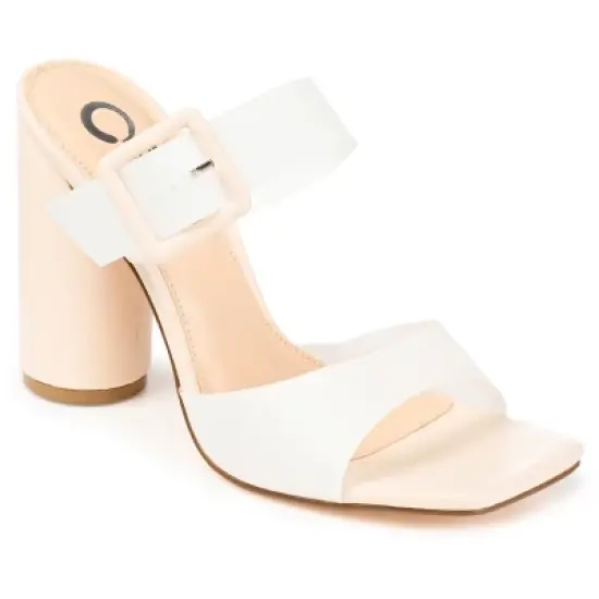 Journee Collection Womens Luca Tru Comfort Foam Open Square Toe Block Heel Sandals image {14}