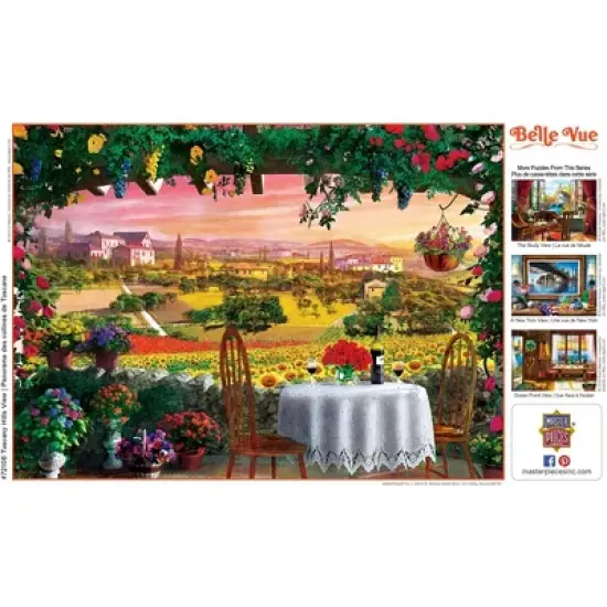 MasterPieces 1000 Piece Jigsaw Puzzle - Tuscany Hills Views - 19.25"x26.75" image {4}