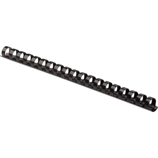 Fellowes Plastic Comb Bindings 5/8" Diameter 120 Sheet Capacity Black 100 Combs/Pack 52327 image {1}