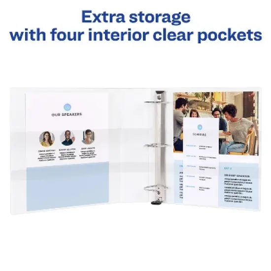 Avery Heavy-Duty View 3 Ring Binder, Extra Wide, 2" EZD Rings, 1 White Binder (01320) image {5}