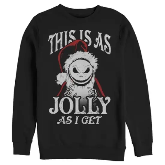 Men's The Nightmare Before Christmas This Is As Jolly as I Get Sweatshirt image {3}
