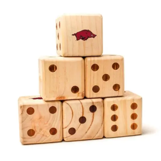 NCAA Arkansas Razorbacks Lawn Bowling Yard Dice image {1}
