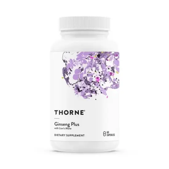 THORNE Ginseng Plus - Supports Focus, Cognition, Memory & Resilience to Stress* - Soy, Gluten & Dairy Free - 60 Capsules image {6}