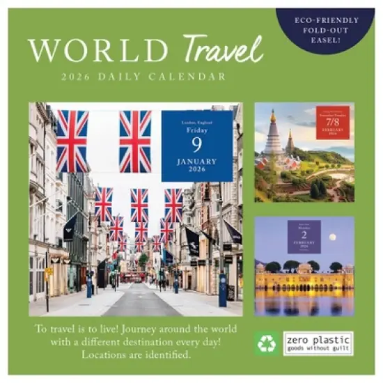 TF Publishing 8.75"x5.5" 2026 World Travel Daily Desktop Calendar image {5}