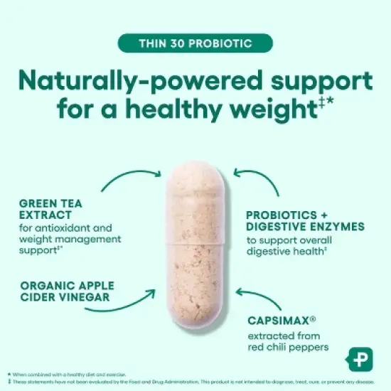 Physician's Choice Thin 30 15 Billion CFUs Probiotic Capsules - 30ct image {4}