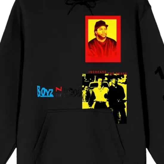 Boyz N The Hood Long Sleeve Black Adult Hooded Sweatshirt image {1}