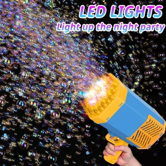 Link Ready. Set. Play! Bubble Machine Giant Bazooka Toy 69 Holes Automatic For Kids & Adults of All Ages Great For Indoor & Outdoors image {1}