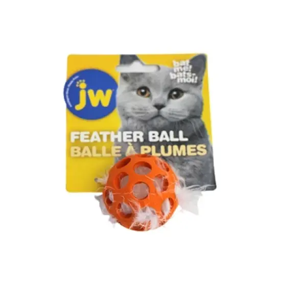 JW Pet Cataction Feather Ball Interactive Cat Toy image {2}