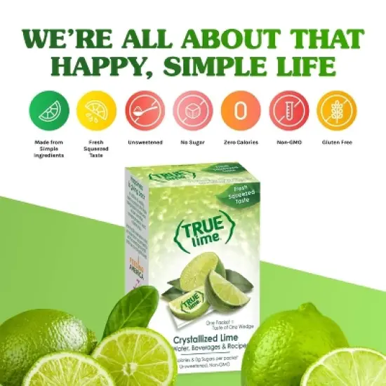 True Lime crystalized lime Flavored Water - 32pk/0.9oz Cans image {4}
