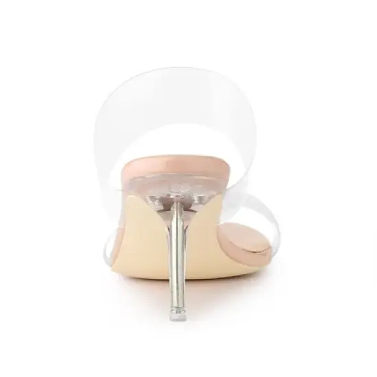 Allegra K Women's Clear Slide Stiletto Heels Sandals image {2}