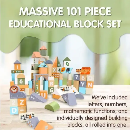 Leo & Friends Count & Spell Blocks Set for Toddlers/101 Pieces image {3}