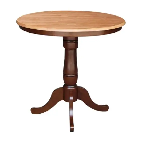 36" Round Counter Height Dining Table with 12" Leaf - International Concepts image {4}