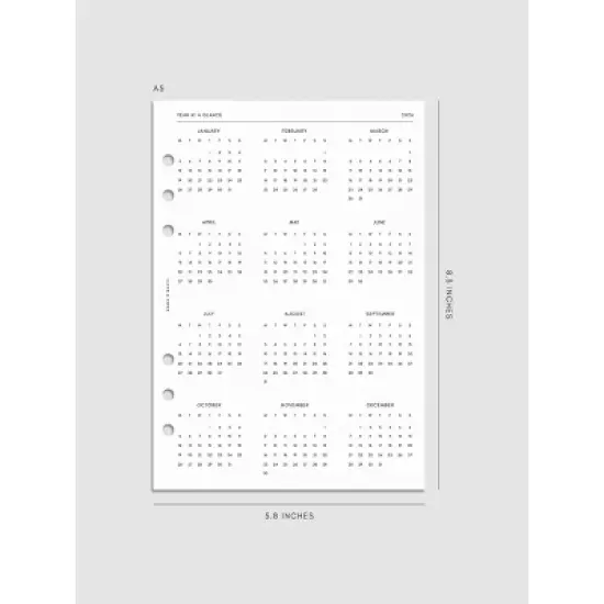 2026 Dated Weekly Schedule Planner Inserts | Cloth & Paper image {6}