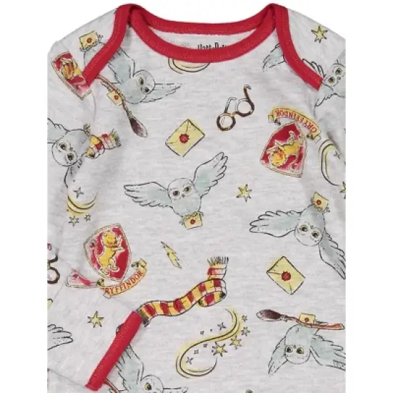 Harry Potter Hedwig Owl Baby 3 Pack Long Sleeve Swaddle Sleeper Gowns Newborn  image {7}