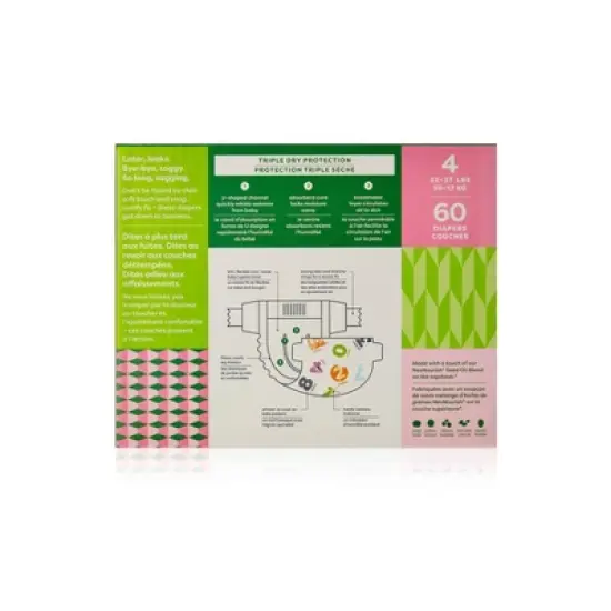 Babyganics Disposable Diapers Box - Size 4 - 60ct image {1}