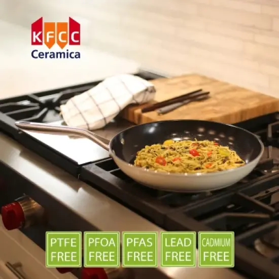 TECHEF ValenCera - 8" & 12" Ceramic Nonstick Frying Pan Set image {2}