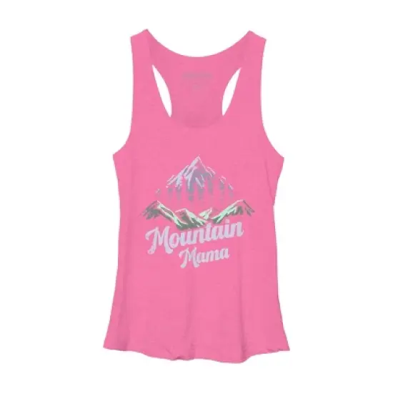 Women's Design By Humans Mountain Mama Camping Adventure Mom By Flowerr Racerback Tank Top image {3}