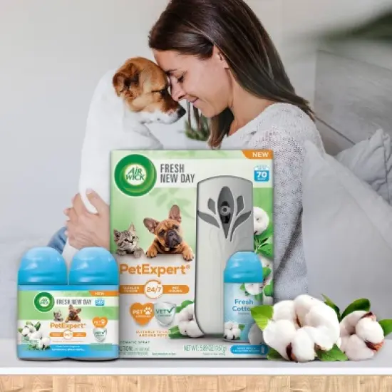 Air Wick Freshmatic Pet Air Freshener Starter Kit - Linen - 5.89oz/2pk image {5}