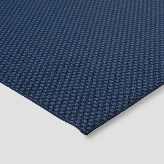 Basketweave Outdoor Rug Navy - Smith & Hawken image {1}